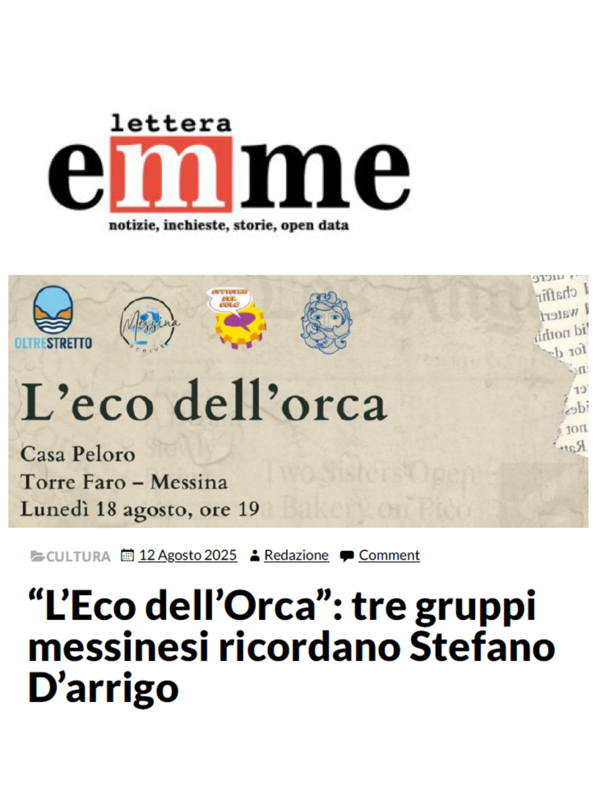 Letteraemme – 12.08.2025